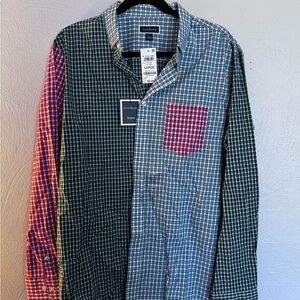 Club Room Multicolor Checkered Button-Up Shirt – Size Large (NWT)